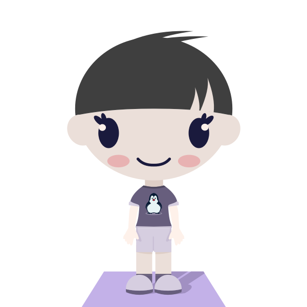 Vector image of boy with short hair
