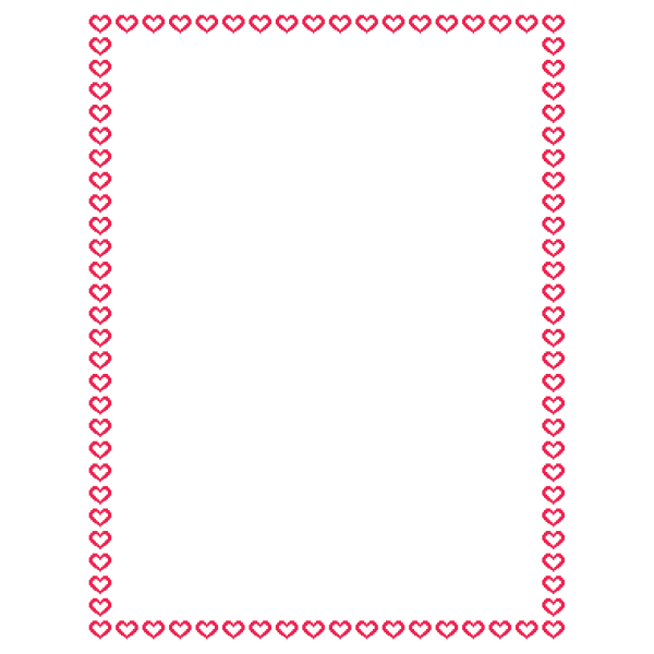 1-Bit Hearts Red