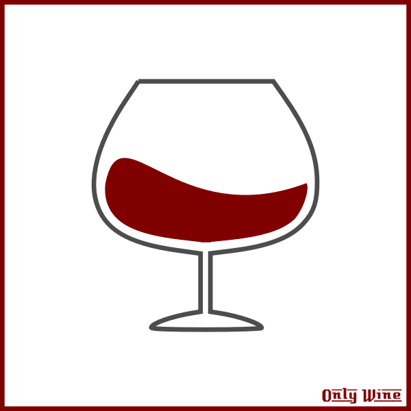 Wine glass on a label