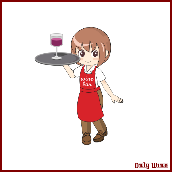 Waitress with wine