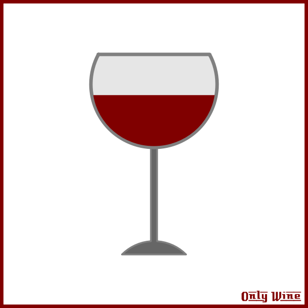 Gray wine glass illustration