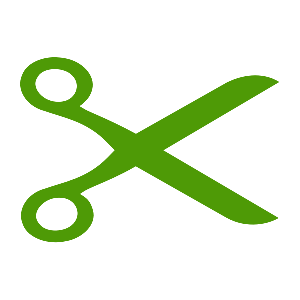 Openclipart Scissors Logo in Green