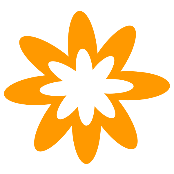 Orange Burst Flower