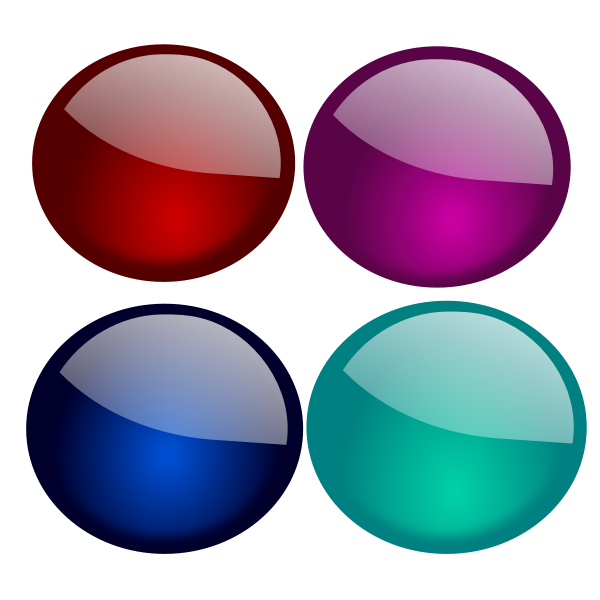 Vector illustration of set of glossy circles