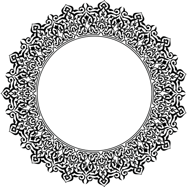 Round Black Border Frame PNG Clip Art Image​