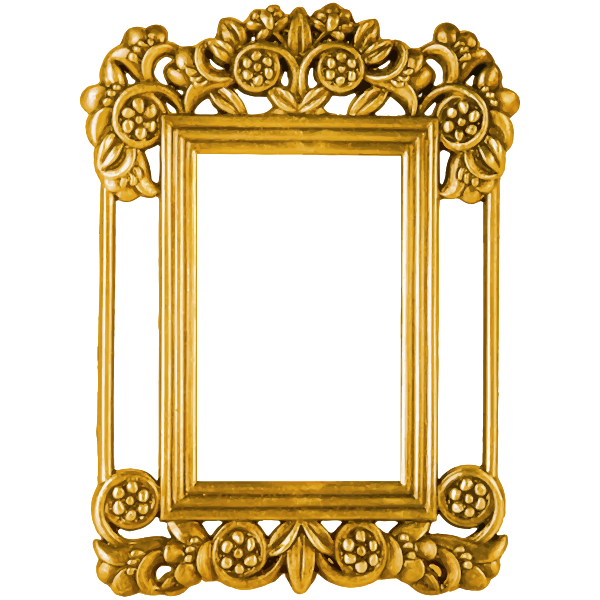 Ornate Frame Gold Color