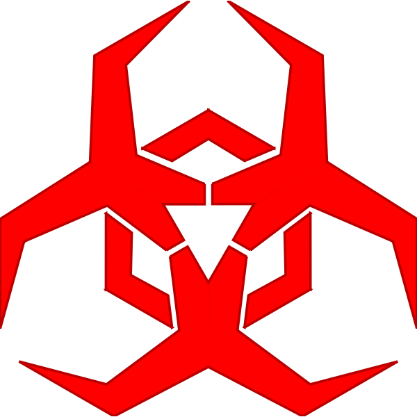 Malware hazard symbol red vector image