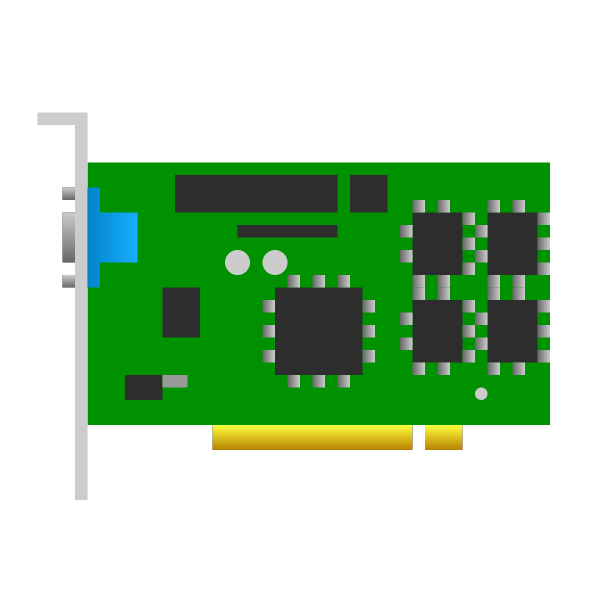 PCI video card vector icon
