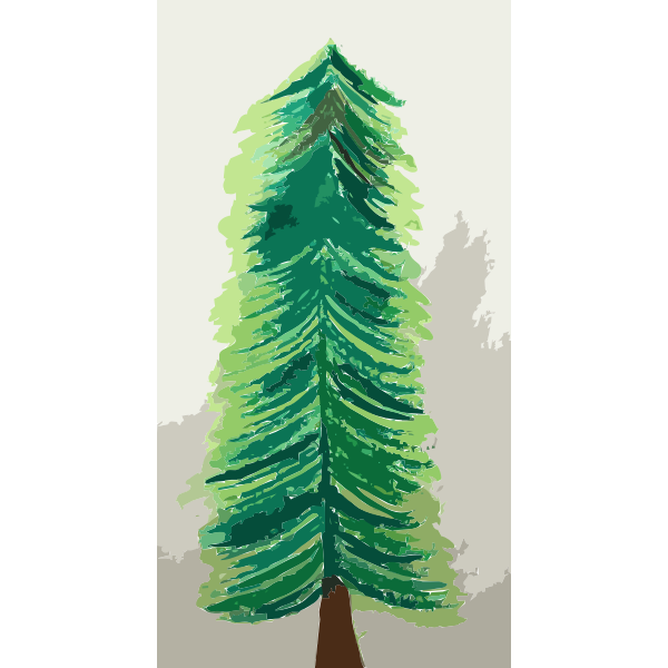 Painted Christmas Tree untraced Vectorized 2016122033