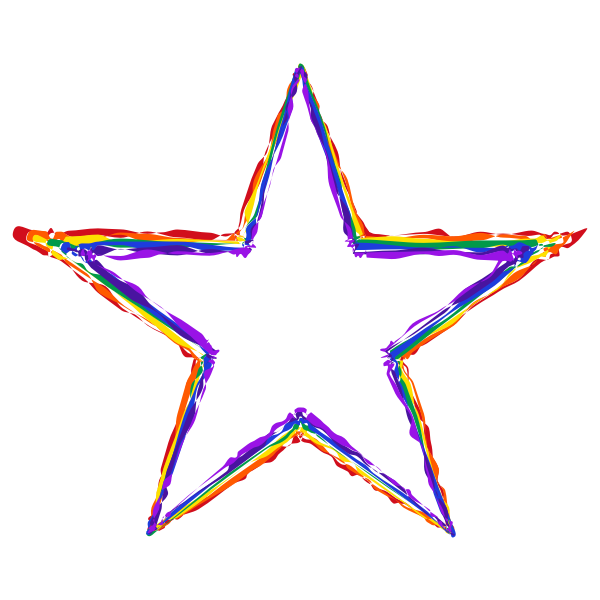Painted Rainbow Star
