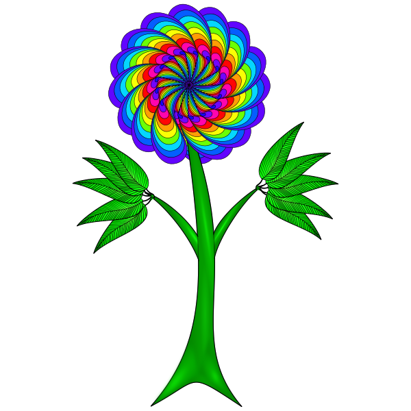 Colorful paisley flower