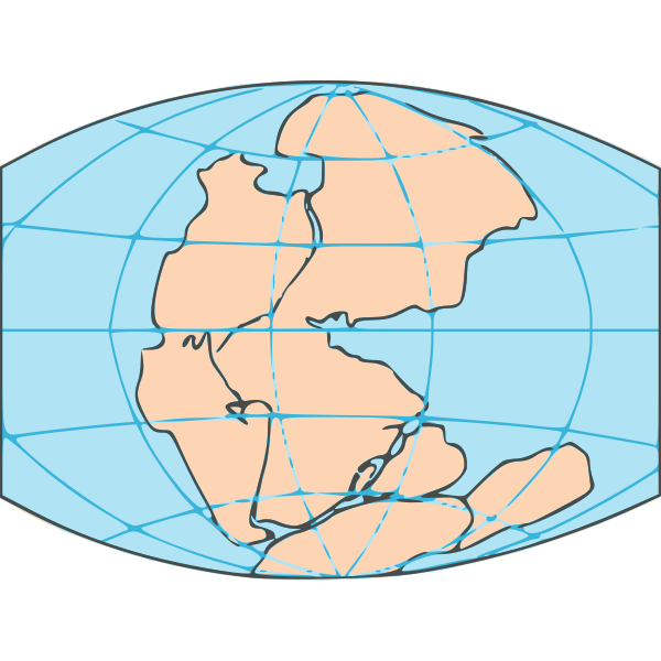 Pangaea map Free SVG