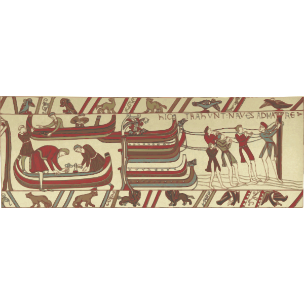 Bayeux tapestry sample vector illustration