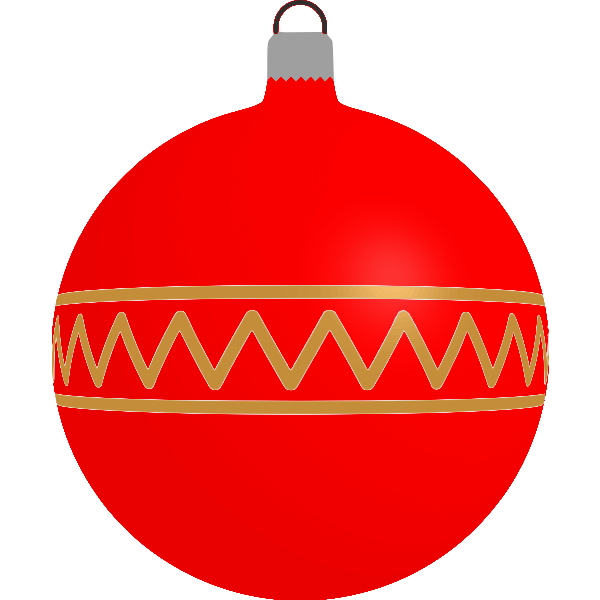Patterned red bauble