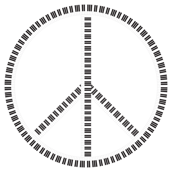 Peace Sign Piano Keys