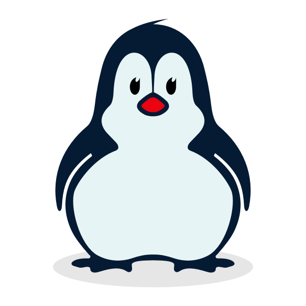 Comic penguin vector