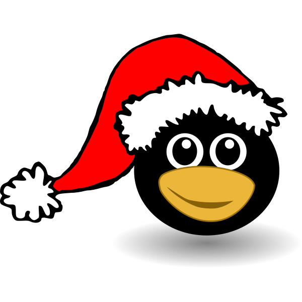 Download Free Funny Penguin Face With Santa Claus Hat Free Svg PSD Mockup Template