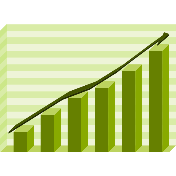 Performance graph green vector illustration Free SVG