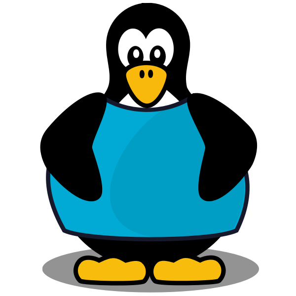 Penguin with a shirt vector
