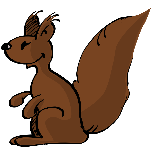 brown squirrel clipart