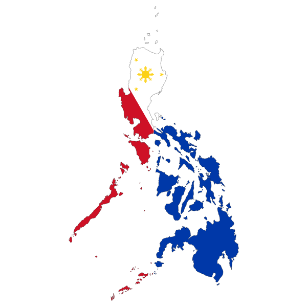 Philippines Map Flag With Stroke