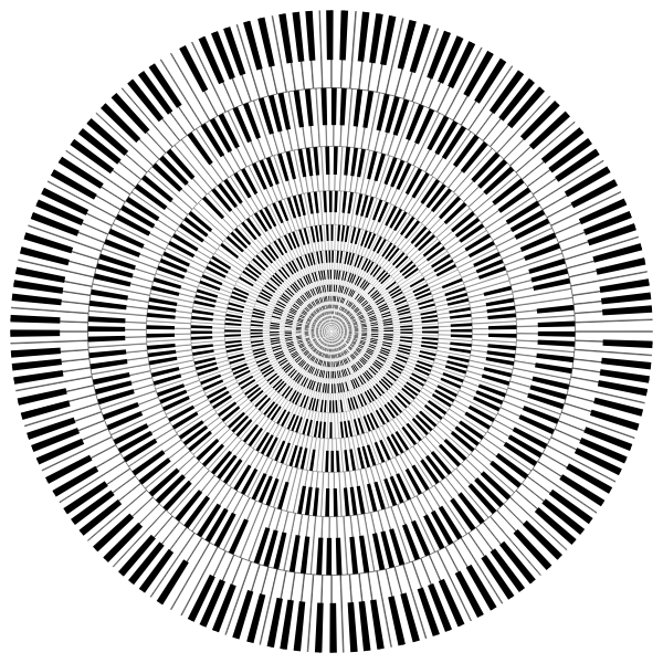 Piano Keys Circle Vortex