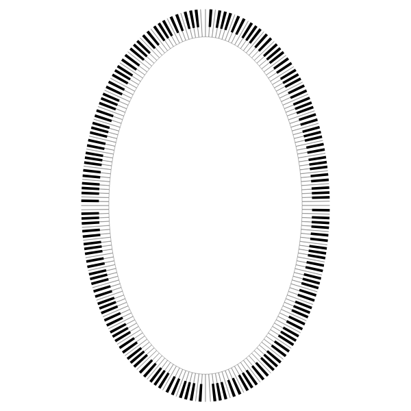 Download Piano Keys Ellipse | Free SVG