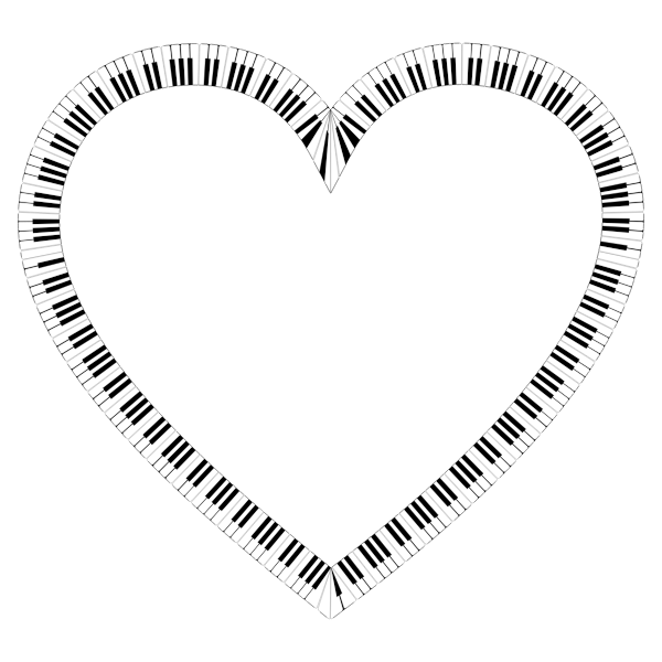 Piano keys heart