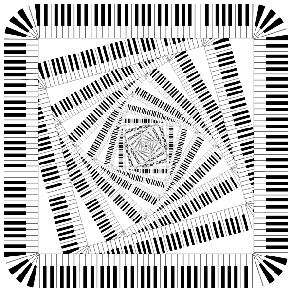 Piano Keys Rounded Square Vortex 2