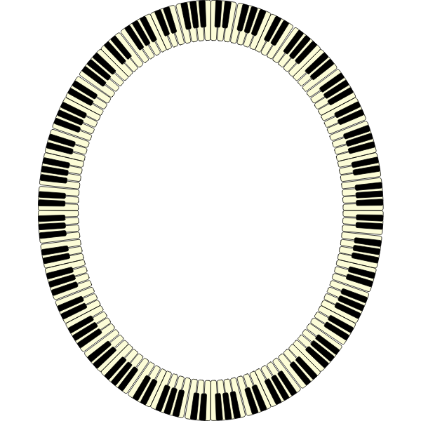Piano Keys Frame Ellipse