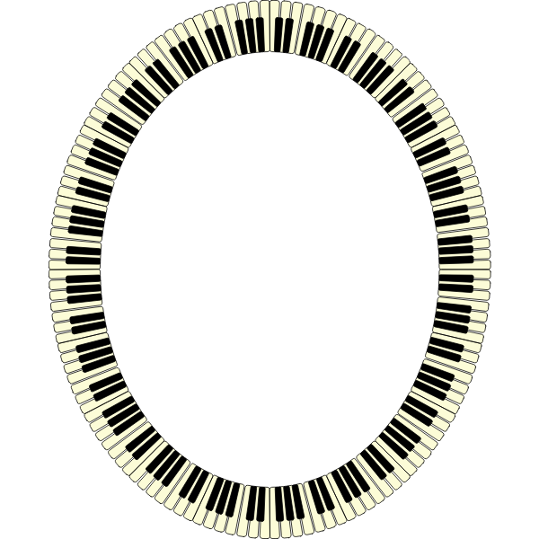 Piano Keys Frame Ellipse-1595597790