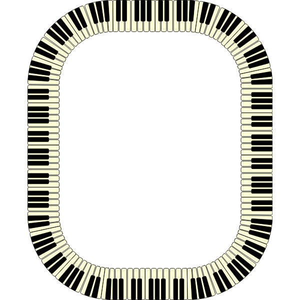 Piano Keys Frame Rectangle