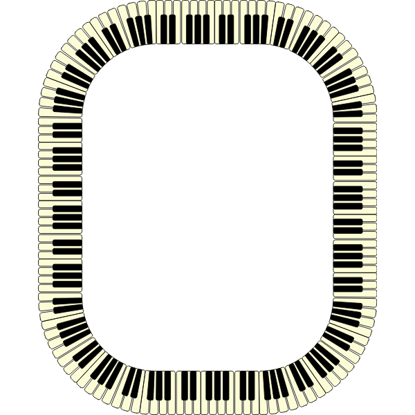 Piano Keys Frame Rectangle Inverted