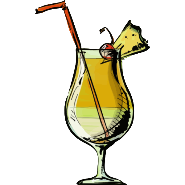 Pina colada cocktail