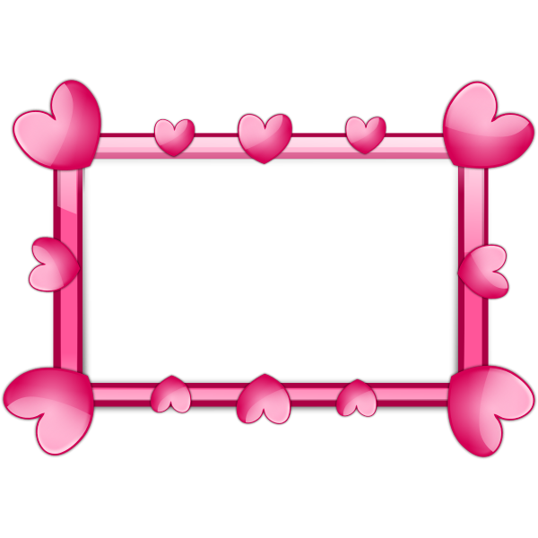 Download Pink hearts border vector image | Free SVG
