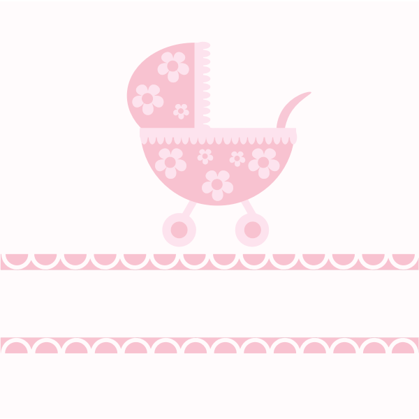 Download Pink Baby Stroller Free Svg