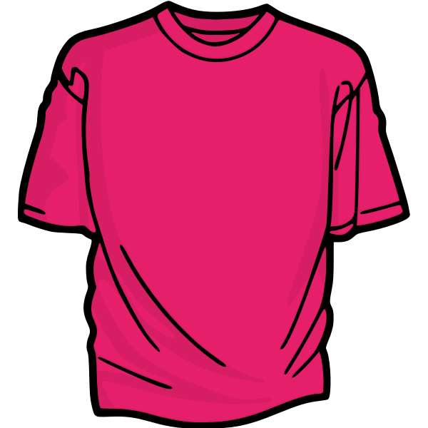 Pink t-shirt vector clip art