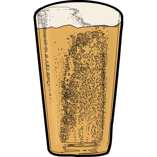 Pint of Beer Detailed Colour
