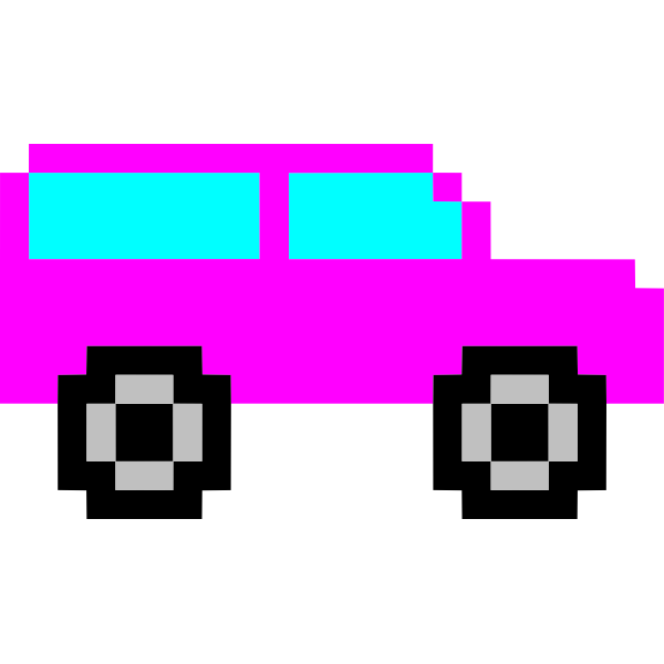 Pink pixel car