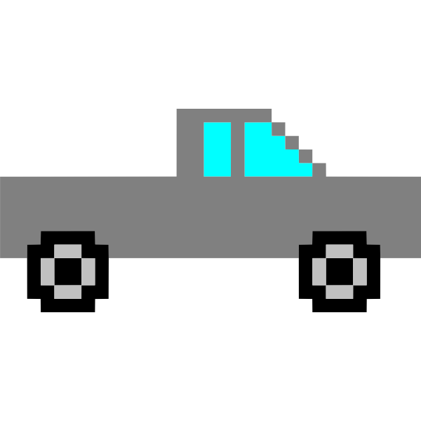 Gray pixel truck