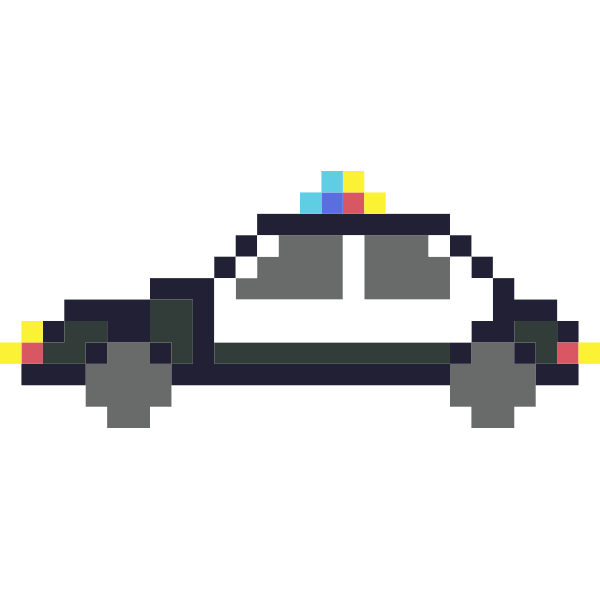 Pixel Art Police Car Free Svg