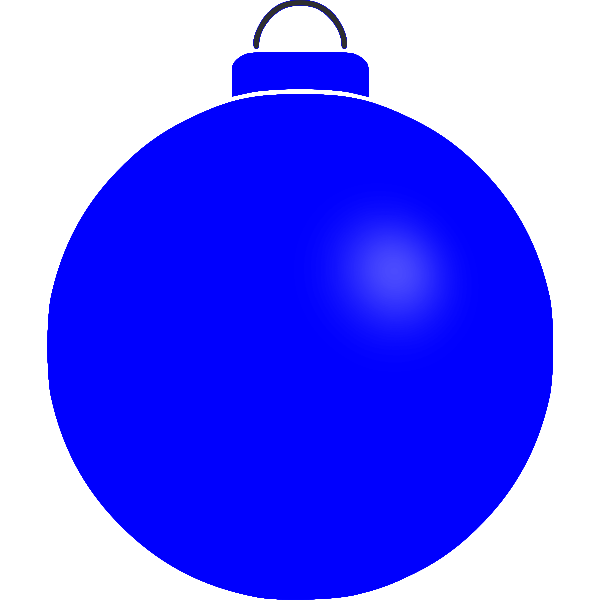 Plain blue bauble