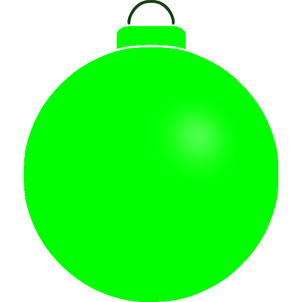 Plain green bauble