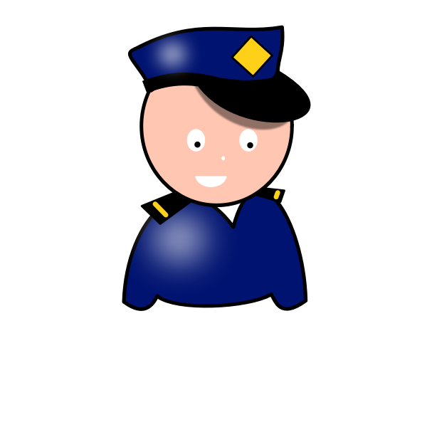 Policeman avatar vector icon
