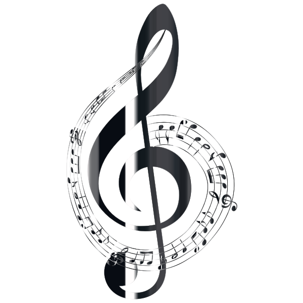 Polished Onyx Musical Notes Typography No Background | Free SVG