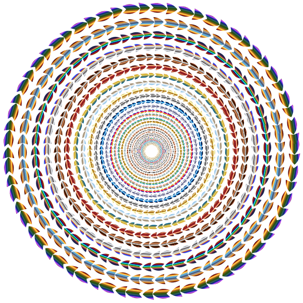 Polychromatic Colorful Direction Circle Vortex No Background