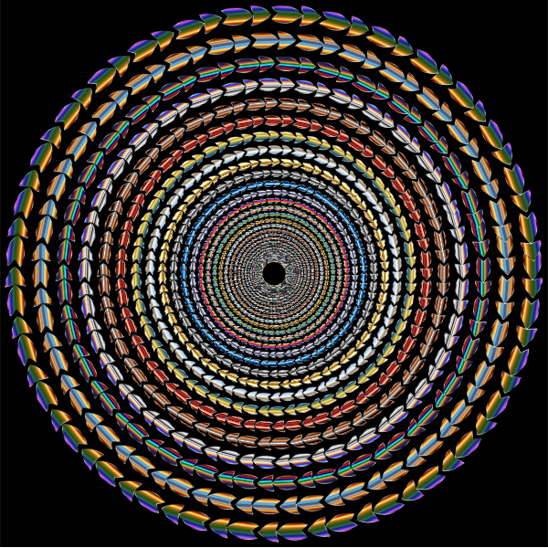 Polychromatic Colorful Direction Circle Vortex Variation 3