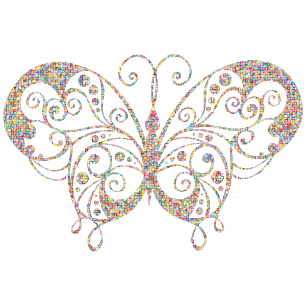 Ornamental colored butterfly