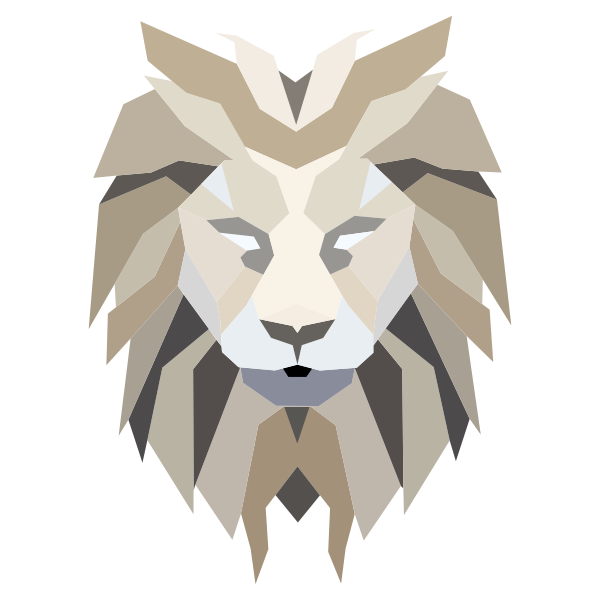 Polygonal Lion Face