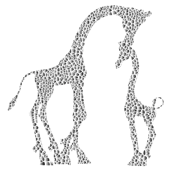 Download Polymonochromatic Tiled Mother And Child Giraffe ...